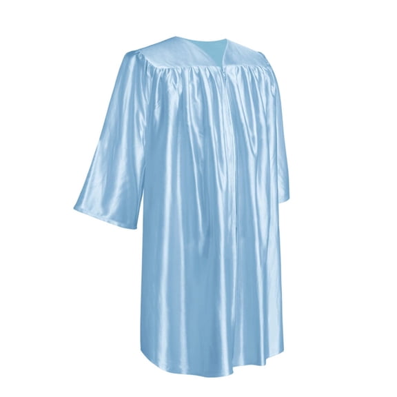 Endea Graduation Shiny Light Blue Graduation Gown for Preschool