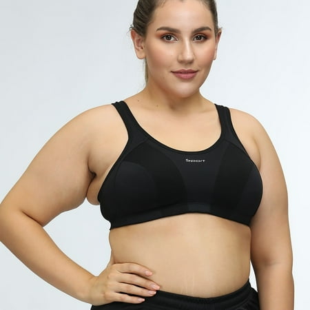 

〖TOTO〗Intimates For Women Black Plus Size Wire-Free Bra Underwear Sport Brassiere Comfortab Yoga Bra