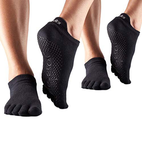 Toe Sox Damen Toesox Womens Low Rise Full Grip Non-Slip for Ballet Barre Toe Socks Pilates Yoga
