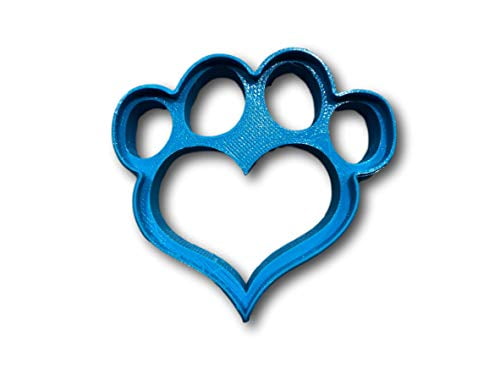 Heart Shape Dog Paw Cookie Cutter- Fast Shipping - Sharp Edges - Exceptional Quality