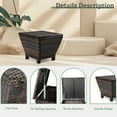 thumbnail image 6 of Tcbosik 13 Gallon Storage Side Table with Flip Lid, All-Weather PE Wicker & Steel Deck Box for Patio, Outdoor End Table with Pneumatic Rods, Brown, 6 of 8