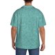 thumbnail image 3 of Fotbe Teal Green Glitter Camisa Estampada de Manga Corta para Hombre, Casual de Verano, Estilo Playero, Sin Arrugas-X-Large, 3 of 5