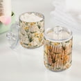 thumbnail image 2 of Yayeee 2 Pack Qtip Holder Bathroom Cotton Swab Canister with Lid Clear Dispenser Set, White Rabbits, 2 of 6