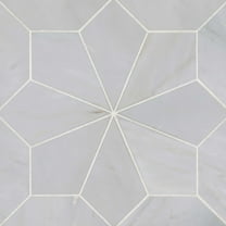Bedrosians Blomma Floral Honed Marble Mosaic 12 x 12, Grigio (9.81 sq. ft./Case)