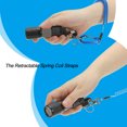thumbnail image 5 of 3pcs Retractable Spring Coil Straps, 6" Spiral Lanyard Cord with Aluminium Rotatable Clip, Red, 5 of 6