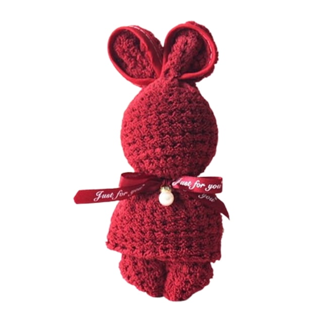 Matoen12 Gift Ideas Rabbit Towel Plush Rabbit Household Face Towel Highly Absorbent Towel Filled Rabbit Household Multifunctional Face Towel Wedding Gift