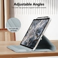thumbnail image 5 of Fintie Rotating Case for iPad Air 13-inch (M2) 2024 - 360 Degree Rotating Protective Stand Cover with Pencil Holder, cloudy marble, 5 of 10