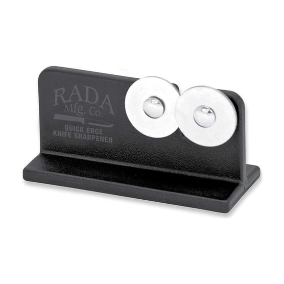 Afilador de cuchillos Rada R119 de acero inoxidable de alto carbono y base de nylon