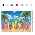 thumbnail image 5 of 7×5FT Summer Beach Backdrop Surfboard Luau Theme Backdrop Tropical Hawaii Island Background, 5 of 6