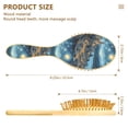 thumbnail image 2 of Natural Wooden Round Hair Brush - Wooden Cushion Massage Comb for Straight and Curly Hair, Promotes Scalp Blood Circulation,Starry Sky Map, 2 of 7
