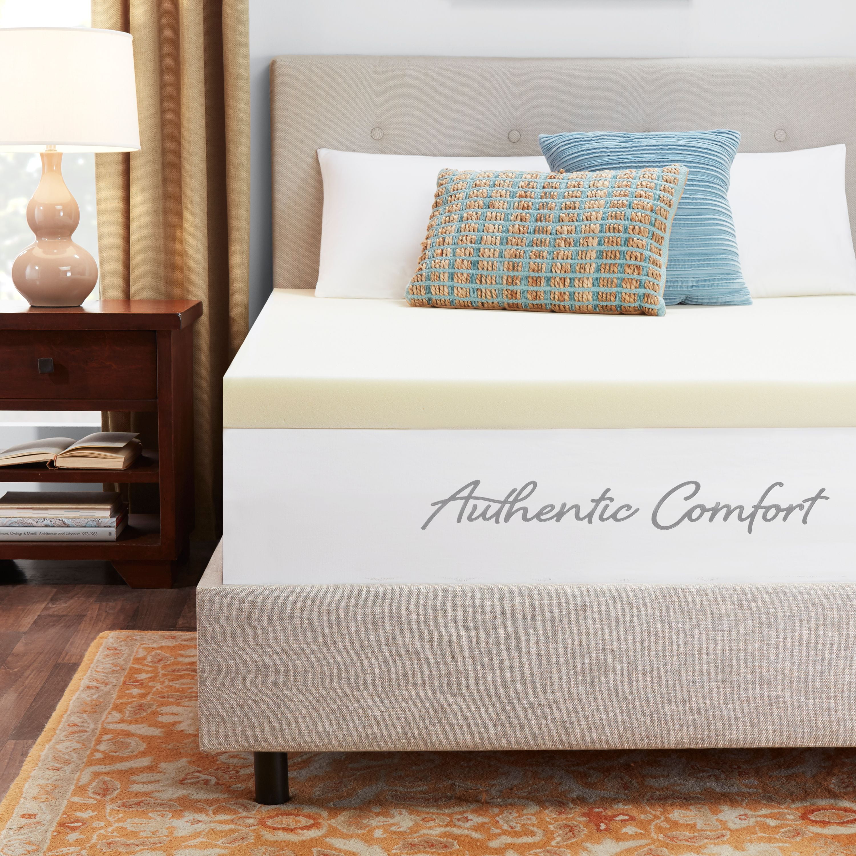 Authentic Comfort 3 Inch Breathable Memory Foam Mattress Topper