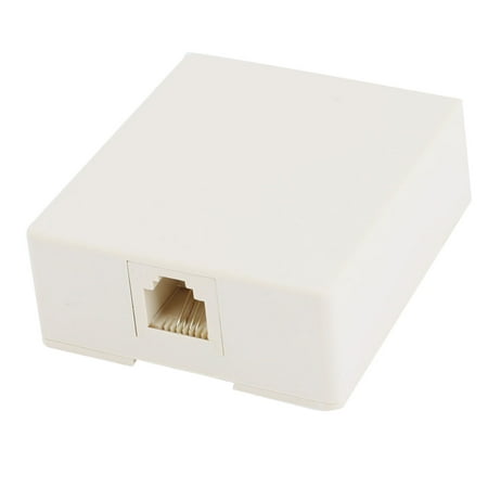 - Unique Bargains Beige RJ11 6P4C Single Hole Telephone Modular Surface Mount Jack Coupler