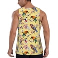 thumbnail image 3 of Gaeub Bright Birds Men's Athletic Tank Top, Workout Sleeveless Shirts, Running Tank Tops for Gym, Running, Training - 3X-Large, 3 of 9