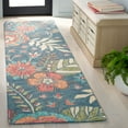 thumbnail image 2 of SAFAVIEH Jardin Delmar Floral Runner Rug, Blue/Green, 2'3" x 8', 2 of 7