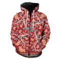 thumbnail image 1 of Sudadera con capucha con cremallera y estampado floral 3D exótico retro para hombre, chaquetas de moda, sudaderas divertidas y geniales, tops de hip hop, sudaderas con capucha de calle., 1 of 6