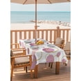 thumbnail image 2 of Outdoor Tablecloth with Umbrella Hole for Patio/Picnic/Party/Camping, Pin Polka Dots Waterproof Table Cloth Rectangle Table Cover Washable, Modern Abstract Art (52"x 70"), 2 of 8