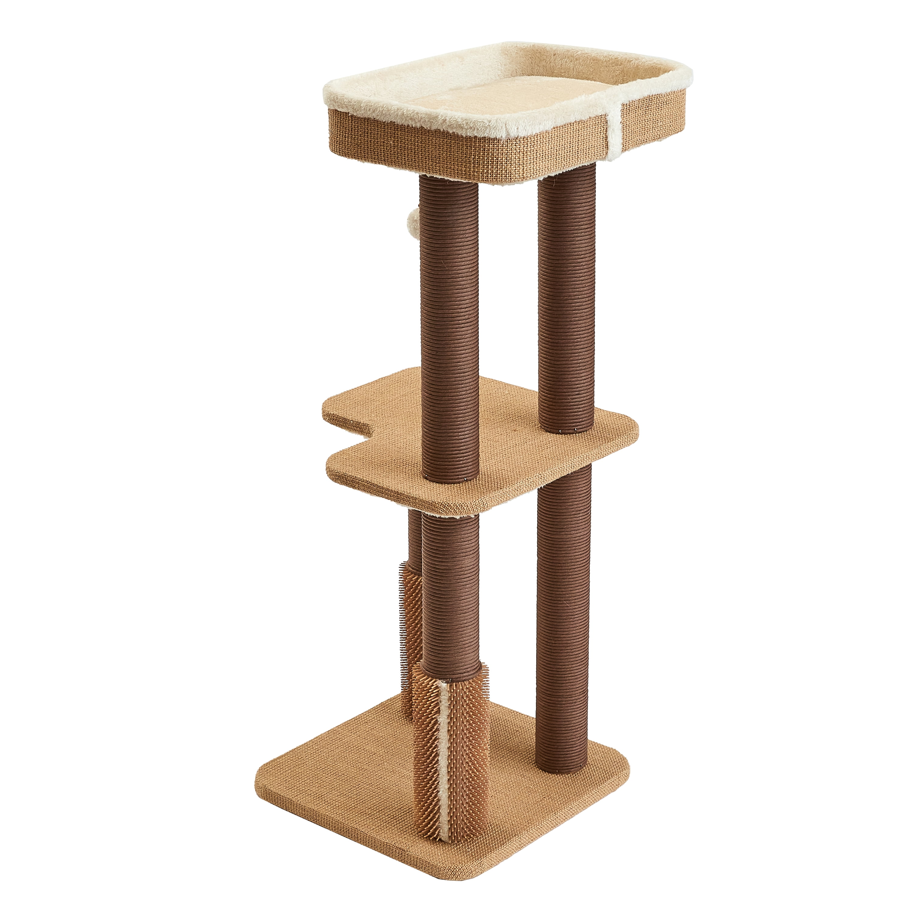 Two by Two Lansing - Beige Scratching Post Cat Furniture - 39.6 in. Tall