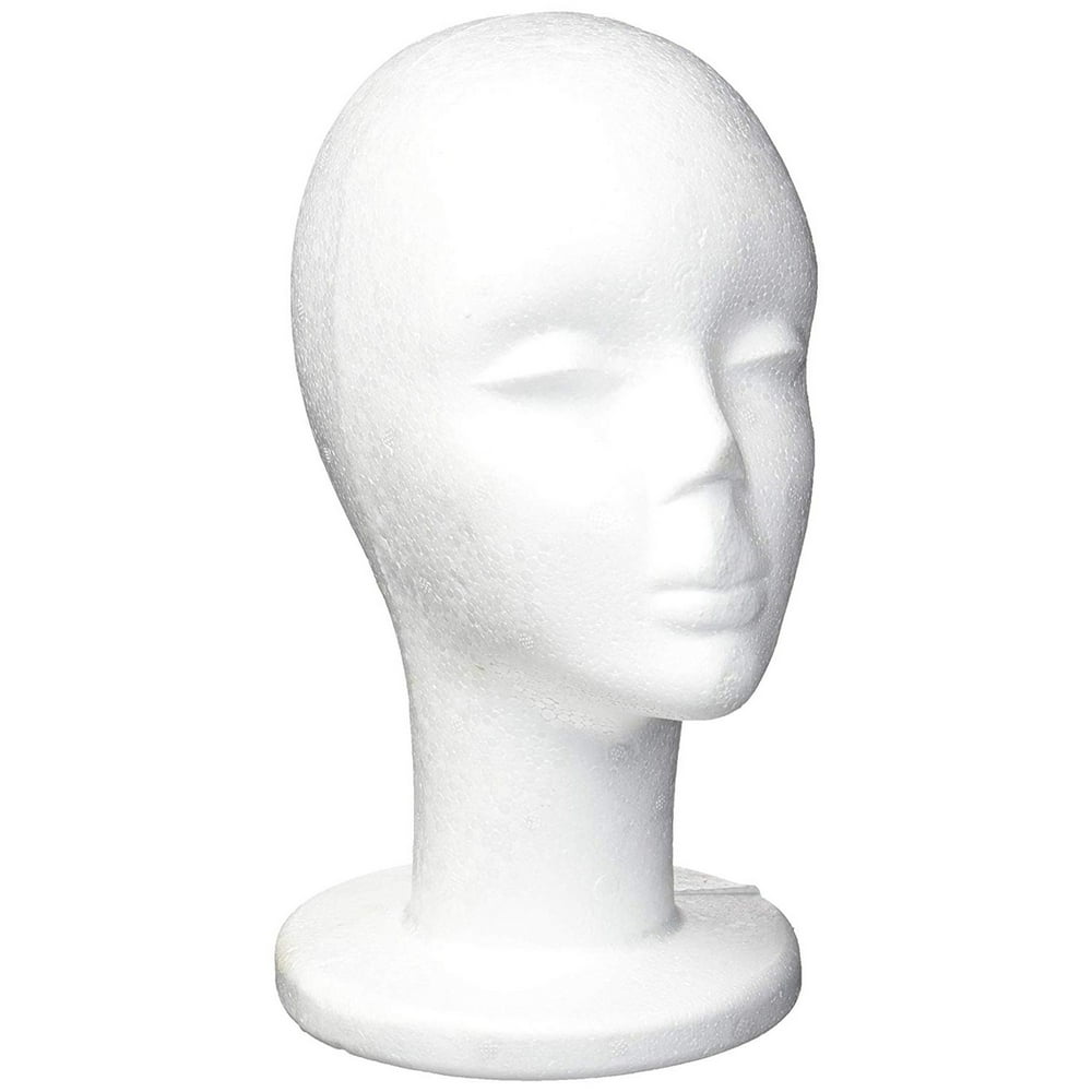 Foam Wig Heads 2 Pack Mannequin Wig Holder Stands, Female Face