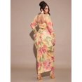 thumbnail image 7 of Yellow Plus Size Womens Floral Print Ruched Square Neck Long Sleeve Maxi Dress With Ruffle Hem, 7 of 7