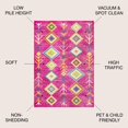 thumbnail image 4 of JONATHAN Y MOROCCAN HYPE 3 x 5 Area Rug, Tribal Love Geometric - Pink/Multi, MOH105B-3, 4 of 11