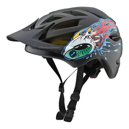 Youth Cycling Helmet - Troy Lee Designs 2018 A1 Eyeball Cycling Youth MIPS Helmet - Black/Silver