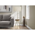 thumbnail image 2 of Lighting - Floor Lamp - 63"H - Gold Metal - Ivory Shade - Contemporary, 2 of 4