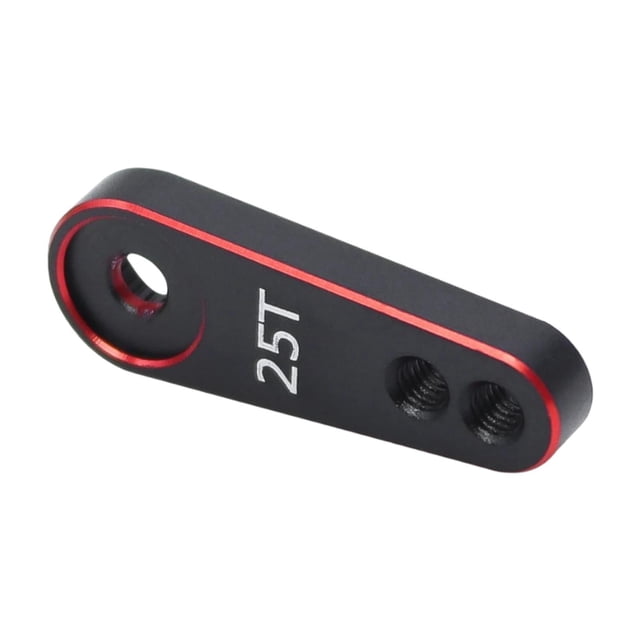 Brazo servo de metal de 25 dientes, balancín de servidor, repuesto para control remoto de coche, accesorio RC Negro Rojo
