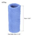 thumbnail image 2 of Uxcell 8x15cm Sport Wrist Bands Terry Absorbent Athletic Sweatband, Turquoise 4 Pack, 2 of 6