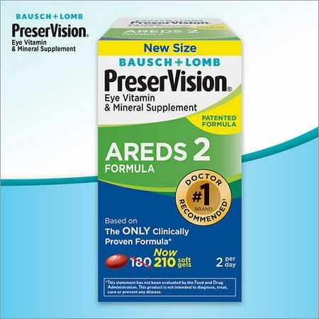 PreserVision AREDS2 Formula, 210 Soft Gels (Best Price For Preservision Areds 2)