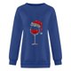 thumbnail image 2 of Gibobby Sudaderas para mujer navidad navideño Sudadera de mujer Cuello redondo Manga larga navideño Casual Sudadera navideña(Azul,G), 2 of 4