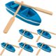 thumbnail image 2 of Assorted Color Resin Boat Model and Paddles Set for Kids Play Simulation Ocean Decoration 6 Pieces, 2 of 2