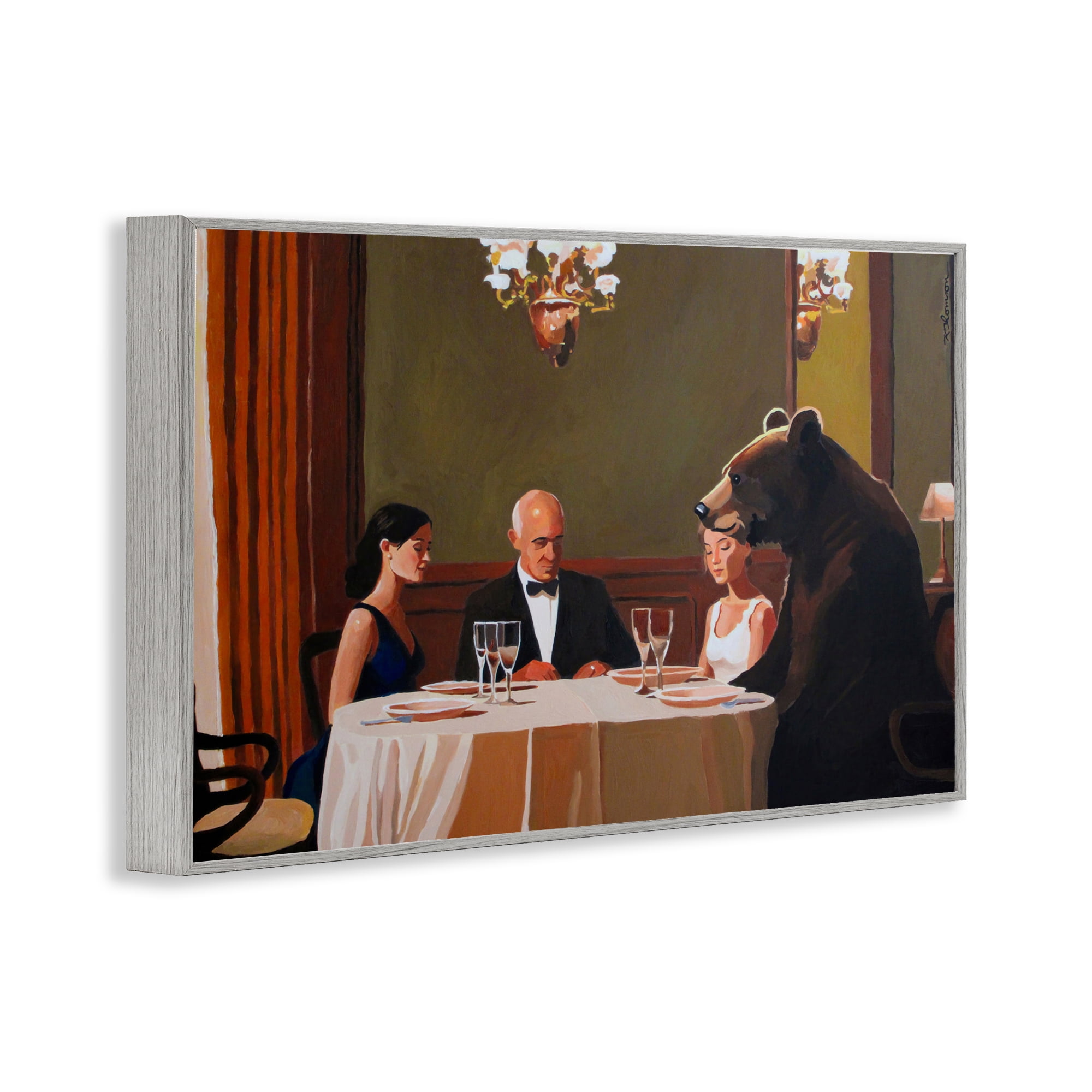 Dinner Guests & Steve Gray Framed Giclee Art, design by Keith Thomson