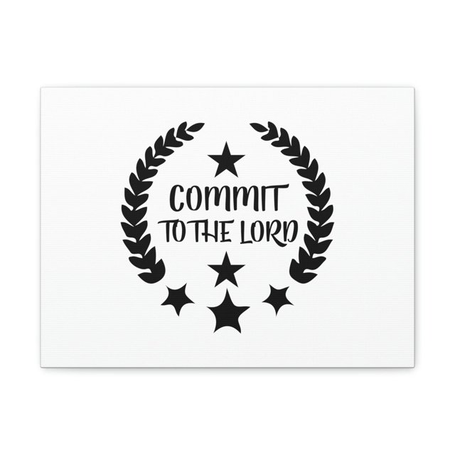 Scripture Walls Commit To The Lord Proverbs 16:3 Stars Christian Wall Art Bible Verse Print Ready to Hang Unframed