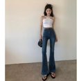 thumbnail image 1 of Pantalones vaqueros de estilo Y2K para mujer, Jeans sueltos de nicho con piernas anchas, informales, rectos, de cintura alta, Sexy, a la moda, 1 of 4