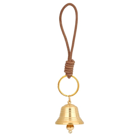 Vintage Brass Hanging Bell for Door Knob Decoration, Small Decorative Bells with Rope for Door Opening Shopkeepers & Home Garden Decor Good Luck (Gold) Home Decor Happy Day!