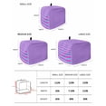 thumbnail image 2 of Purple Striped Toaster Cover 2 Slice, Small Kitchen Appliance Covers, Geometric Pink Vertical Solid Rainbow Toaster Oven Cover with Loop, Bread Machine Cover Polyester Dust Cover Protection, 2 of 4