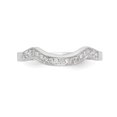thumbnail image 4 of 14K White Gold Ring Band Wedding Diamond Round , Size 5, 4 of 7