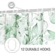 thumbnail image 5 of Cortina de ducha de eucalipto verde menta, hojas de acuarela con flores, juego de cortina de baño con ganchos, 72 x 72, 5 of 6