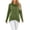 Army Green, variant on Women's Cowl Neck Drawstring Hoodies Long Sleeve Raglan Shirts Wrap Cross Hem Slim Soft Casual Solid Pullover Tops for Daily Sport Loungewear,Gray,S
