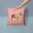 thumbnail image 2 of Carolines Treasures Shetland Pony Horse Pink Check Fabric Decorative Pillow 14Hx14W multicolor, 2 of 4