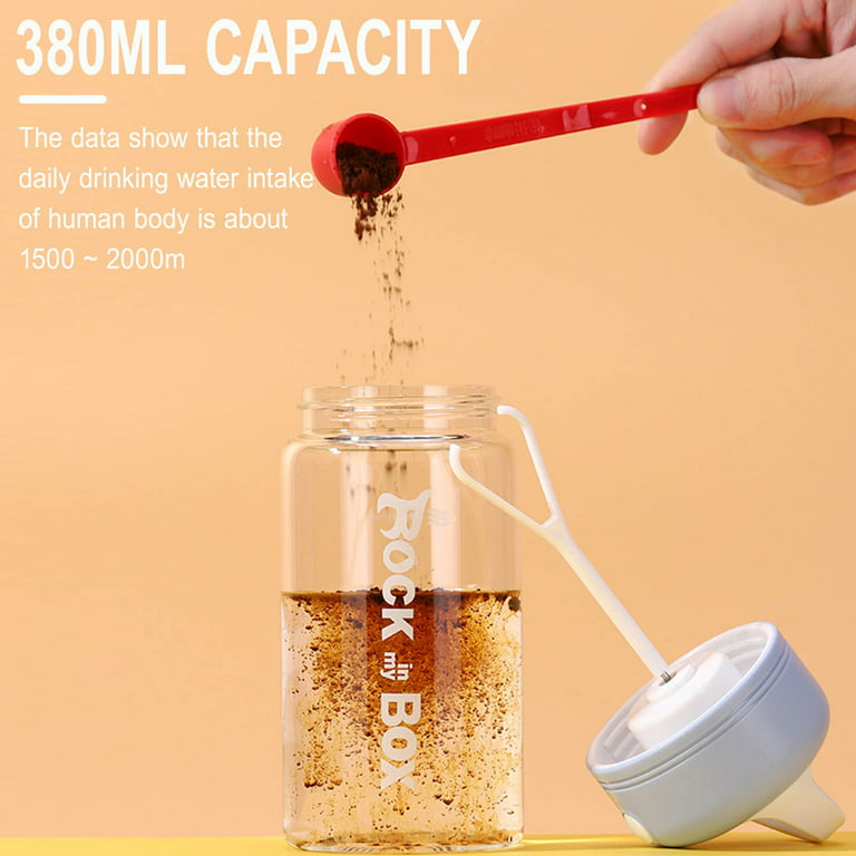 380ml Electric Protein Shaker Bottle Portable Mixer Cup Battery Powered Coffee Shaker Cups Supplement Mixer for Protein Shakes Gym Pre-Workout, Size