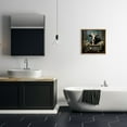 thumbnail image 3 of Stupell Industries Vintage Cow in Bathtub Animals & Insects Painting Brown Floater Framed Canvas Art Print Wall Art, 18 x 18, 3 of 10