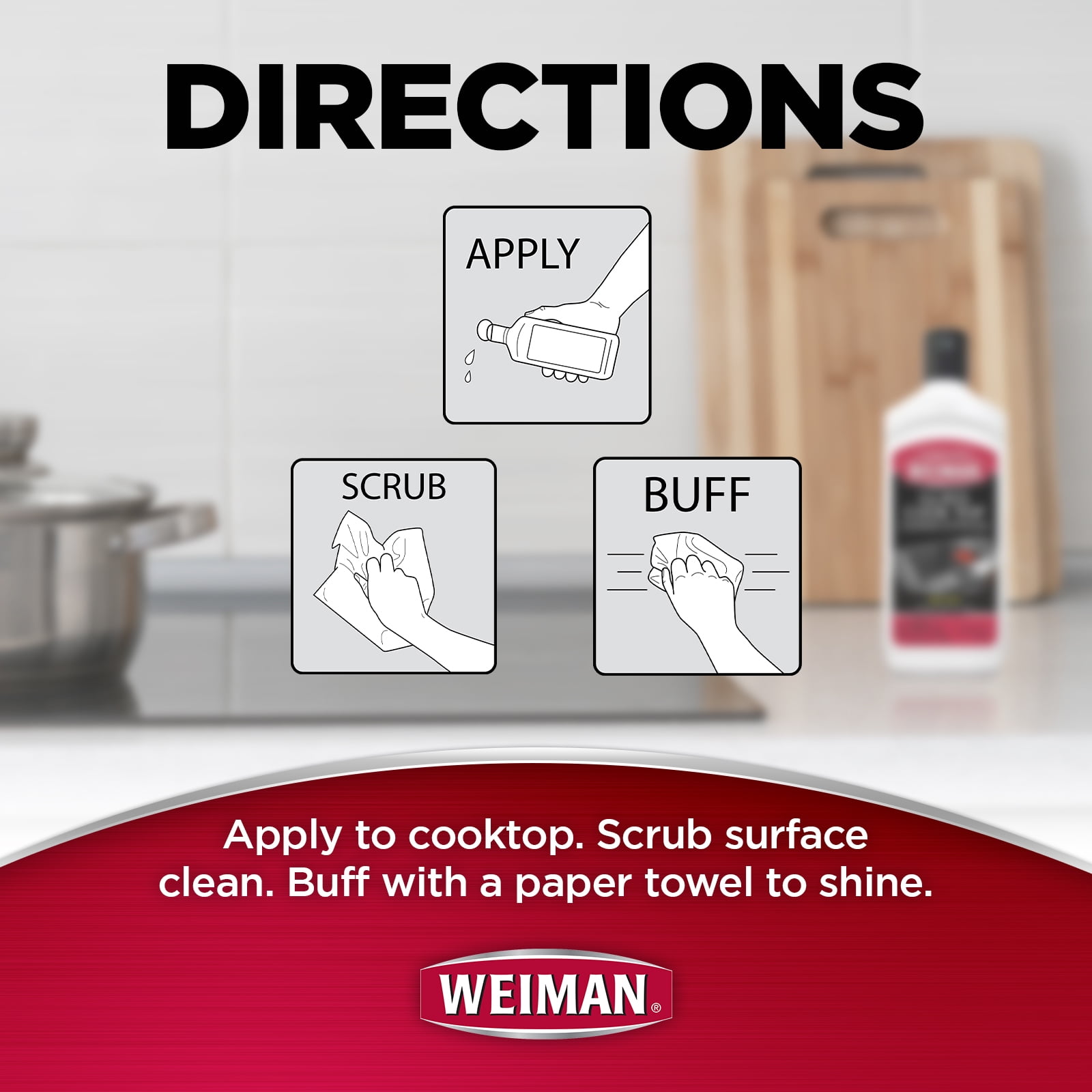 Save on Weiman Complete Cook Top Cleaning Kit - 4 Piece Order Online  Delivery