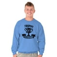 thumbnail image 3 of Cool Trophy Husband Number 1 Hubby Men's Big & Tall Crewneck Sweatshirt Brisco Brands 3X, 3 of 4