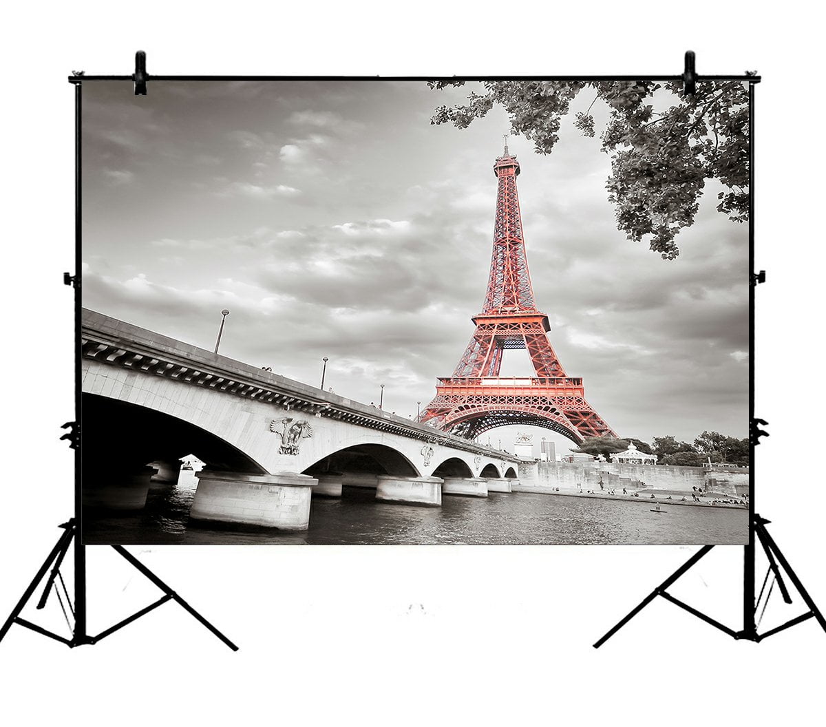 PHFZK 7x5ft Cityscape Backdrops, View of Paris Eiffel Tower in ...