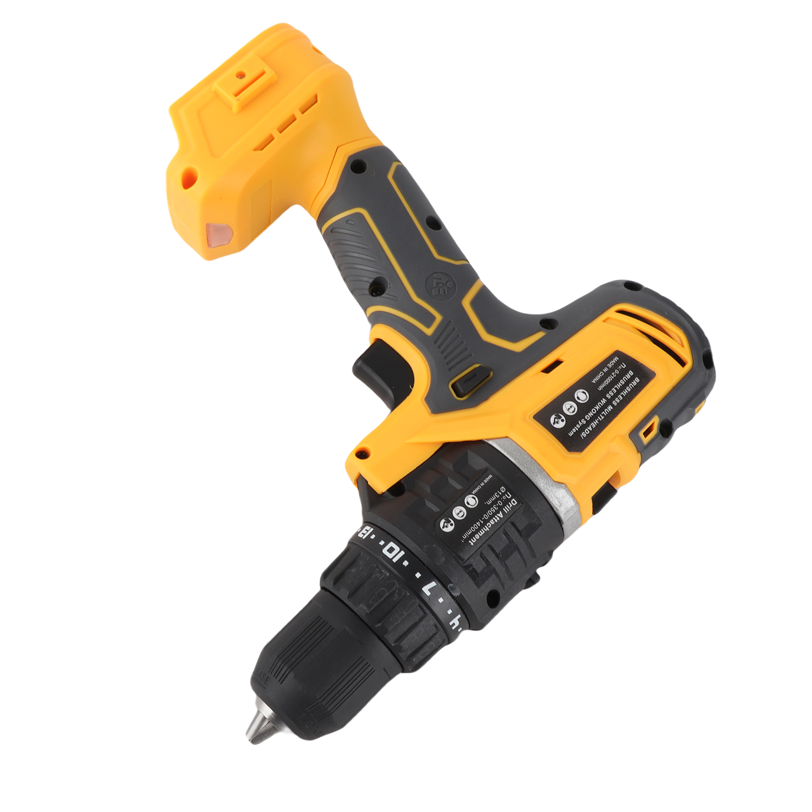 20V 2-in-1 Cordless Power Tool Combo Kit, Brushless Motor Drill & Angle Grinder Set with Accessories for Drilling, Cutting, Sanding, Polishing - No Battery/Charger Included