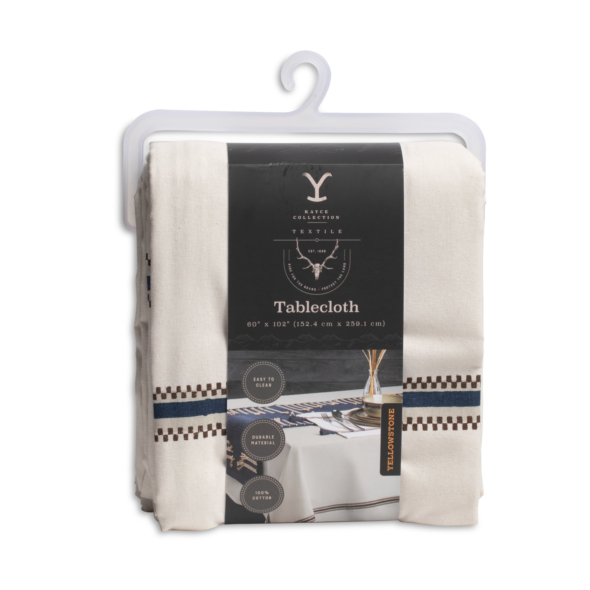 Yellowstone Rectangle Tablecloth 102", Kayce Collection