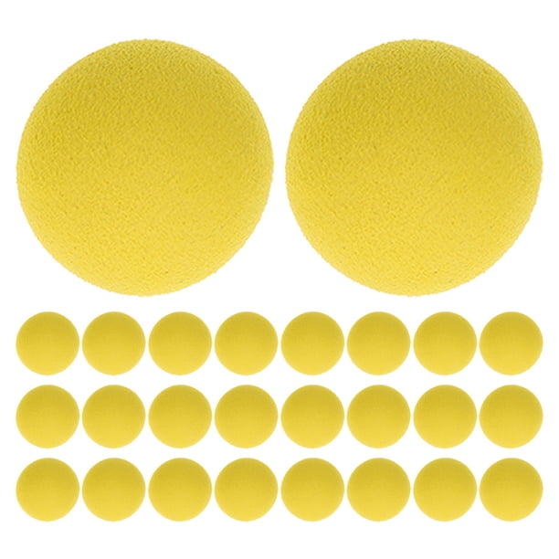 48 bolas de lanzamiento de espuma Eva seguras y divertidas, bolas redondas amarillas para jugar, pelota de repuesto para juegos de fiesta, recuerdos de fiesta, pequeñas bolas de juego