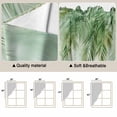thumbnail image 3 of Green Palm Leaves Kitchen Window Curtains, Swag Curtains Valance for Bedroom Living Room Bathroom, Summer Botanical Tropical Rod Pocket Window Treatment Curtain Block Drapes 2 Panels 36"x45", 3 of 8