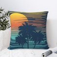 thumbnail image 4 of Yiaed Palm Trees Print Pillow Covers Super Soft Decorative Square Throw Pillow Covers Case Cushion Covers for Sofa Couch Bedroom Car Decor（No pillow core）-22"x22", 4 of 7